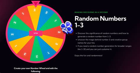 pick a number between 1 and 3|1 3 random number generator.
